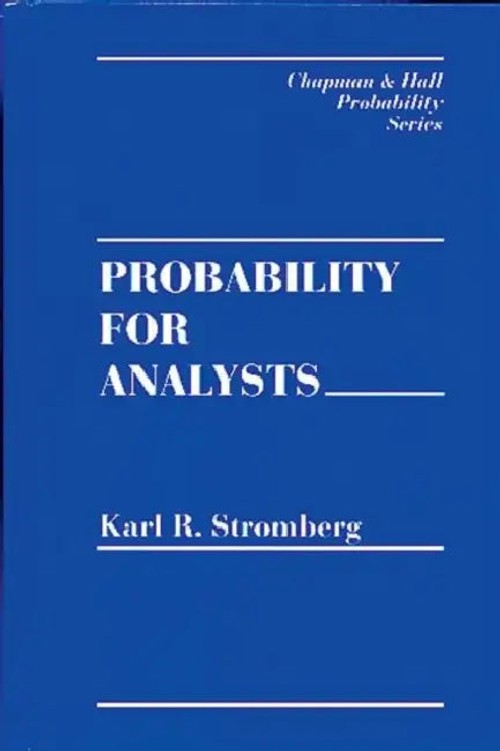 Probability for Analysts – Karl Stromberg | CRC Press view 2