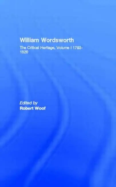 Buy William Wordsworth (English, Woof Robert) — BookShops.in