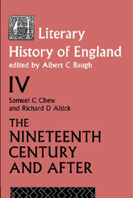 Buy A Literary History of England Vol. 4 (English, A. Baugh) — BookShops.in