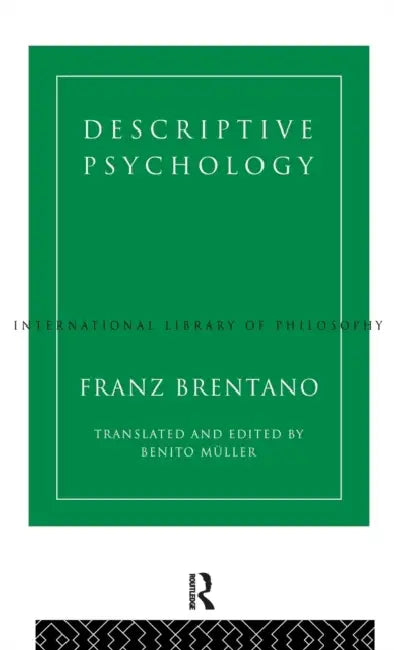 Buy Descriptive Psychology (English, Franz Brentano | Benito Mueller) — BookShops.in