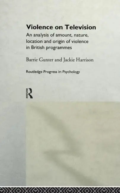 Buy Violence on Television (English, Gunter Barrie | Jackie Harrison) — BookShops.in