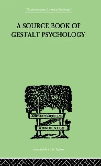 Buy A Source Book Of Gestalt Psychology (English, Willis D. Ellis) — BookShops.in