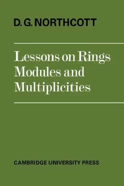 Buy Lessons on Rings, Modules and Multiplicities (English, D. G. Northcott) — BookShops.in