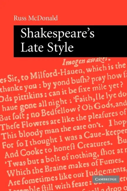 Buy Shakespeare's Late Style (English, Russ McDonald) — BookShops.in