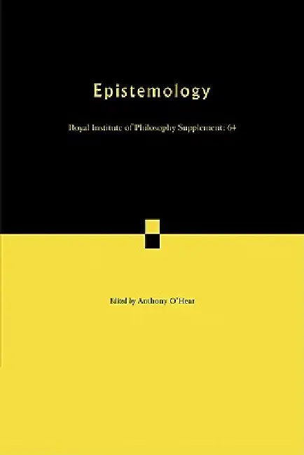 Epistemology (English, Anthony O'Hear)
