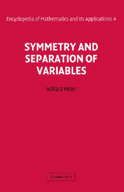 Symmetry and Separation of Variables (English, Jr. Miller Willard | Miller)