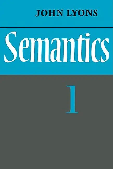 Buy Semantics (English, John Lyons) — BookShops.in