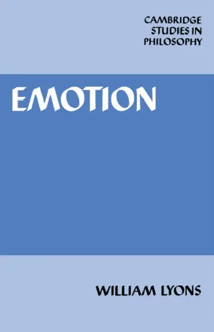 Emotion (English, Williams Lyons | Ernest Sosa | Jonathan Dancy)