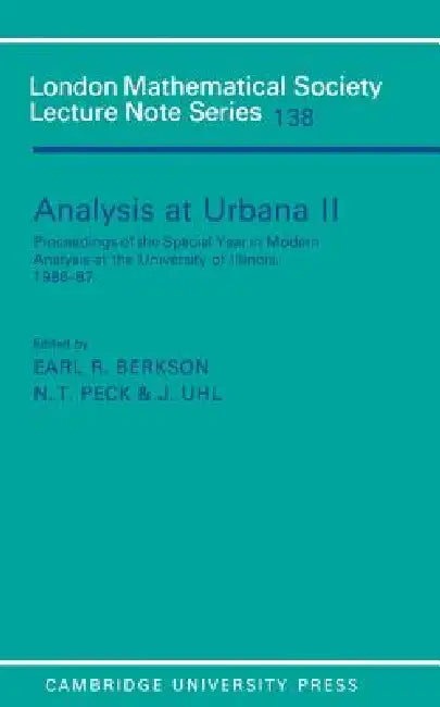Analysis at Urbana Vol 2 (English, E. Berkson | J. Uhl | T. Peck)