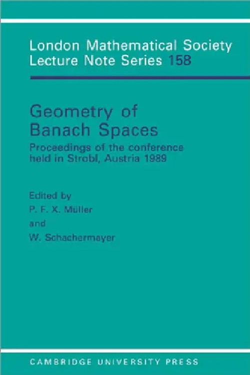 Geometry of Banach Spaces: Proceedings of the Strobl Conference 1989 view 2