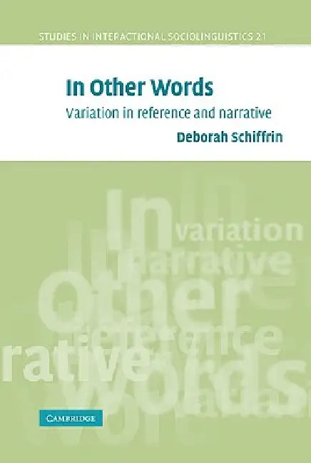 Buy In Other Words (English, Deborah Schiffrin | Paul Drew | Marjorie Harness Goodwin) — BookShops.in