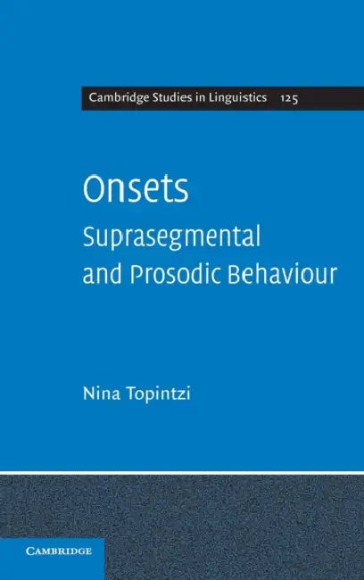 Buy Onsets (English, Nina Topintzi) — BookShops.in