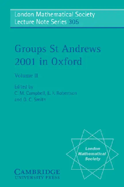 Buy Groups St Andrews 2001 in Oxford (English, C. M. Campbell | E. F. Robertson | G. C. Smith) — BookShops.in