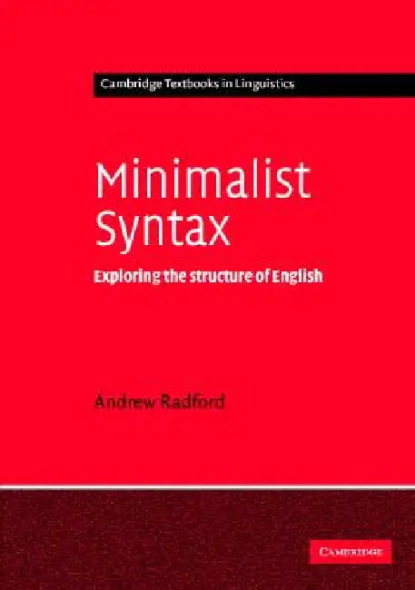 Buy Minimalist Syntax (English, Andrew Radford) — BookShops.in