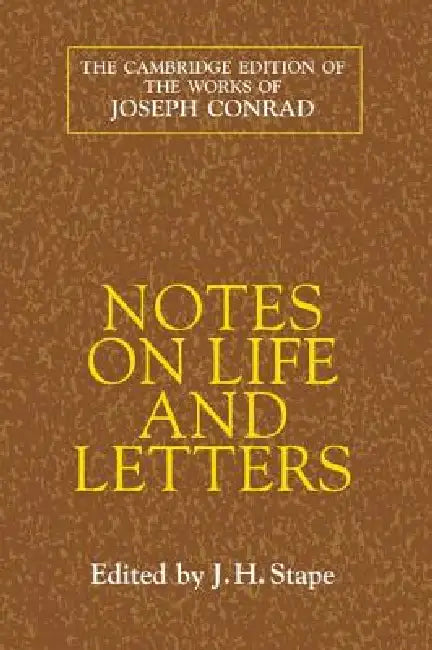 Buy Notes on Life and Letters (English, Joseph Conrad | J. H. Stape | S. W. Reid) — BookShops.in
