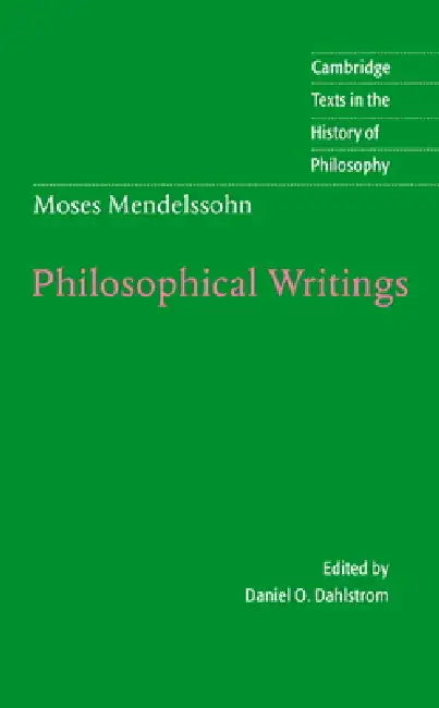 Buy Moses Mendelssohn (English, Moses Mendelssohn | Daniel O. Dahlstrom | Desmond M. Clarke) — BookShops.in