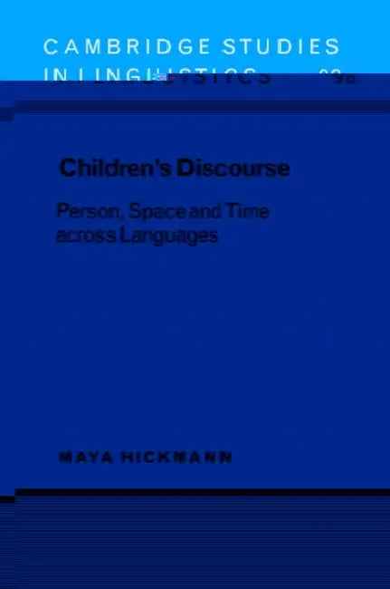 Buy Children's Discourse (English, Maya Hickmann | Hickmann Maya | S. R. Anderson) — BookShops.in