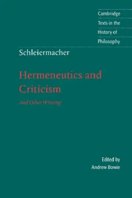 Buy Schleiermacher (English, Friedrich Schleiermacher | Andrew Bowie | Desmond M. Clarke) — BookShops.in