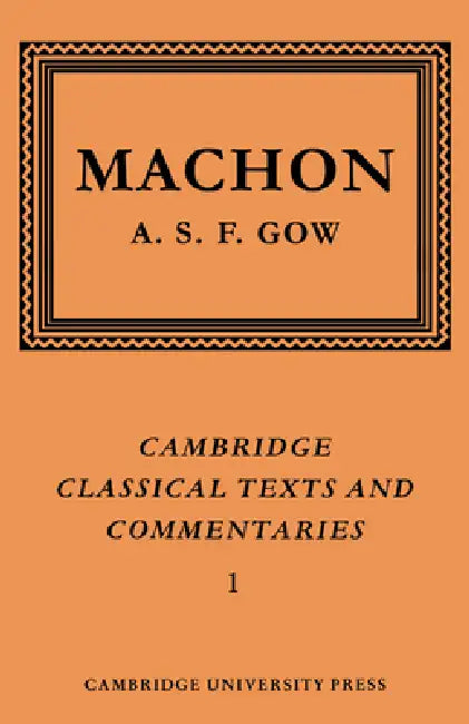 Buy Machon (English, A. S. F. Gow | Machon | James Diggle) — BookShops.in