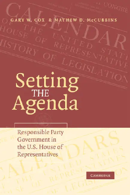 Buy Setting the Agenda (English, Gary W. Cox | Mathew D. McCubbins) — BookShops.in