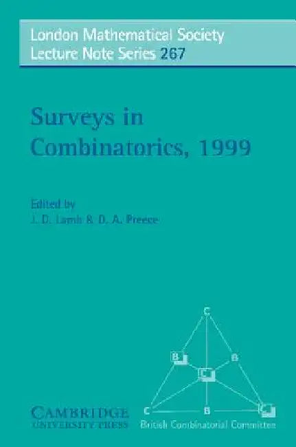 Buy Surveys in Combinatorics, 1999 (English, J. D. Lamb | D. A. Preece | N. J. Hitchin) — BookShops.in