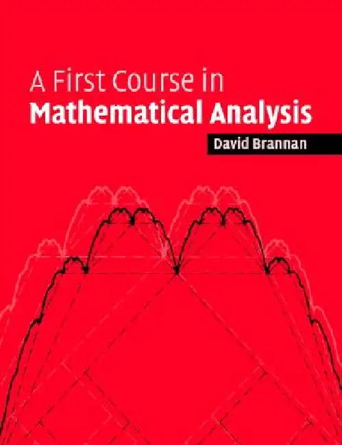 A First Course in Mathematical Analysis (English, David Alexander Brannan)