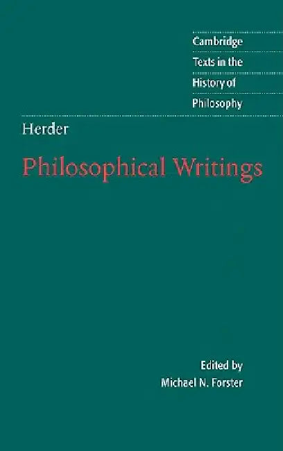 Buy Herder (English, Johann Gottfried Herder | Herder Johann Gottfried Von | Michael N. Forster) — BookShops.in