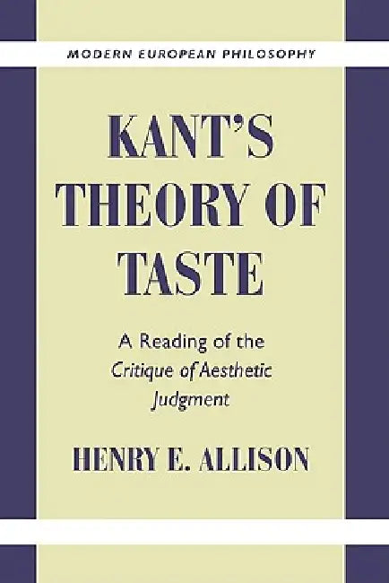 Buy Kant's Theory of Taste (English, Henry E. Allison | Robert B. Pippin) — BookShops.in