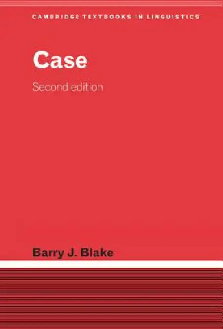 Buy Case (English, Barry J. Blake | S. R. Anderson | J. Bresnan) — BookShops.in