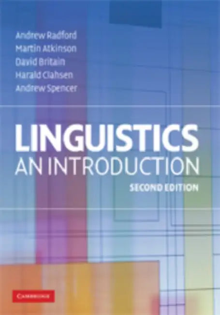 Buy Linguistics (English, Andrew Radford | Martin Atkinson | David Britain) — BookShops.in