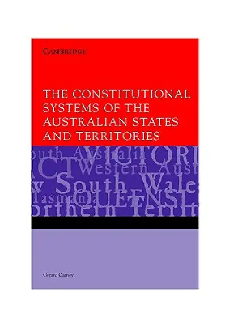Buy The Constitutional Systems of the Australian States and Territories | by Gerard Carney | Cambridge University Press | by Gerard Carney | Cambridge University Press | by Gerard Carney | Cambridge University Press | by Gerard Carney | Cambridge University Press | by Gerard Carney | Cambridge University Press | by Gerard Carney | Cambridge University Press | by Gerard Carney | Cambridge University Press | by Gerard Carney | Cambridge University Press | by Gerard Carney | Cambridge University Press — BookShops.in