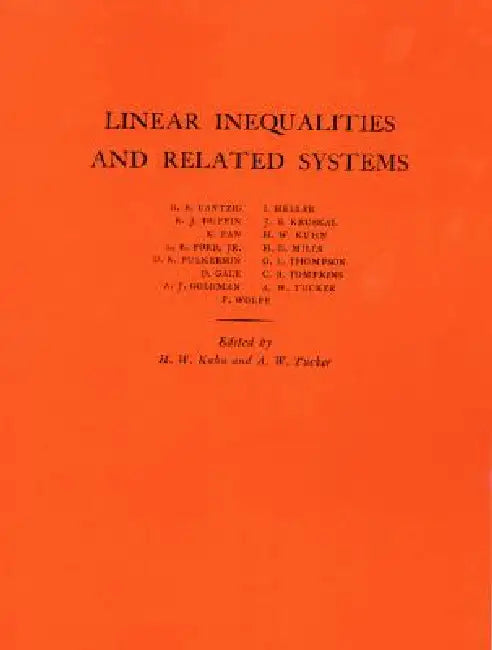 Buy Linear Inequalities and Related Systems (English, Harold W. Kuhn | Albert William Tucker) — BookShops.in