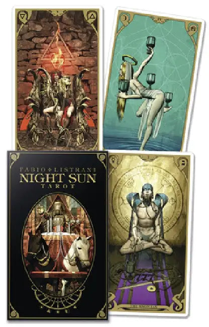 Buy The Night Sun Tarot by Fabio Listrani – Llewellyn Worldwide Hardcover Tarot Deck for Spiritual Healing & Esoteric Wisdom — BookShops.in