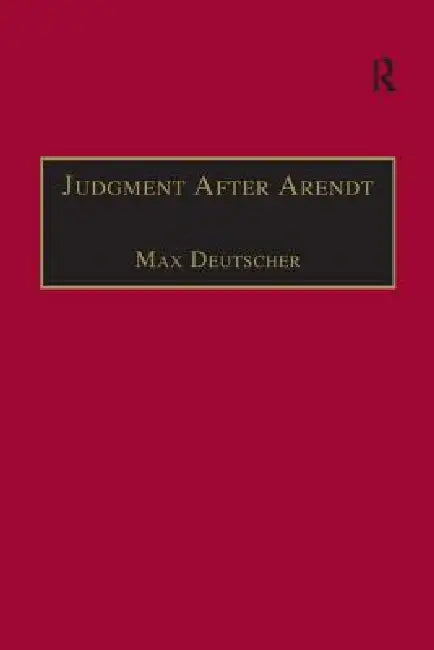 Buy Judgment After Arendt (English, Max Deutscher) — BookShops.in