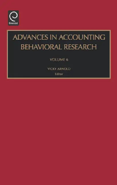 Advances in Accounting Behavioral Research (English, Vicky Arnold) view 2