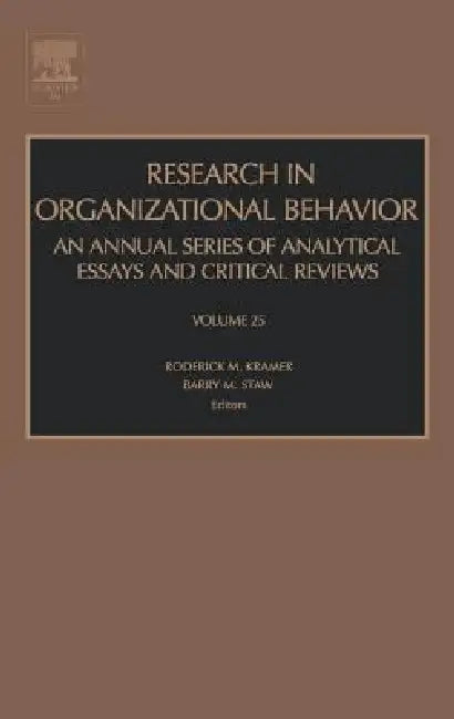 Buy Research in Organizational Behavior (English, Roderick M. Kramer | Barry Staw) — BookShops.in