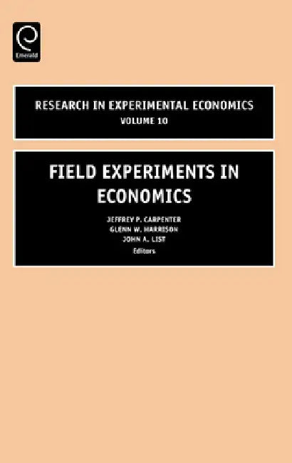 Buy Field Experiments in Economics (English, G. W. Harrison | Jeffrey P. Carpenter) — BookShops.in