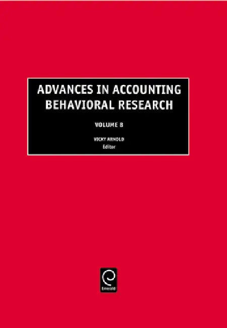 Buy Advances in Accounting Behavioral Research (English, Vicky Arnold) — BookShops.in