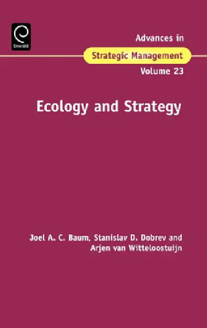 Buy Ecology and Strategy (English, Joel Baum | Stanislav D. Dobrev | Arjen Van Witteloostuijn) — BookShops.in