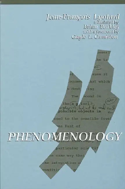 Buy Phenomenology (English, Jean-Francois Lyotard | Brian Beakley | Gayle L. Ormiston) — BookShops.in
