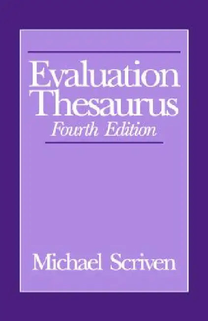 Buy Evaluation Thesaurus (English, Michael Scriven) — BookShops.in
