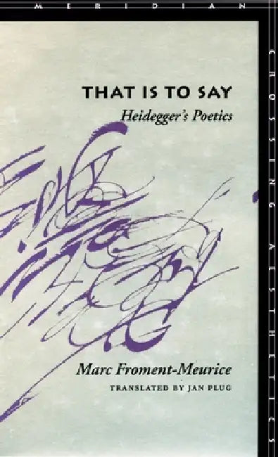 That Is to Say (English, Marc Froment-Meurice | Jan Plug)