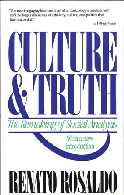 Buy Culture & Truth (English, Renato Rosaldo) — BookShops.in
