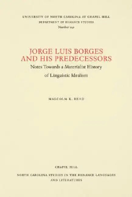 Buy Jorge Luis Borges and His Predecessors (English, Malcolm K. Read) — BookShops.in
