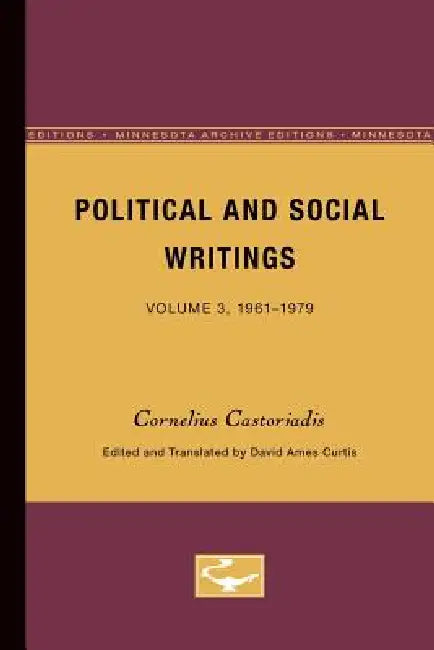 Political and Social Writings (English, Cornelius Castoriadis)