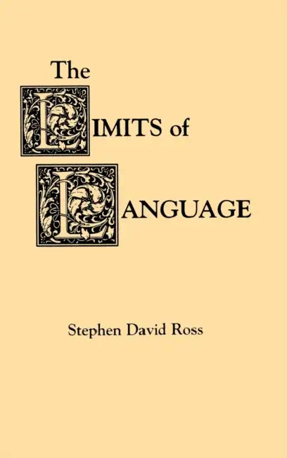 Buy The Limits of Language (English, Stephen David Ross) — BookShops.in