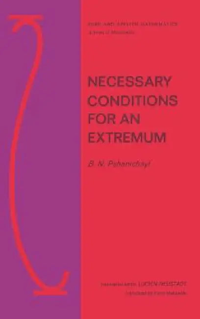 Buy Necessary Conditions for an Extremum (English, Pshenichnyi) — BookShops.in