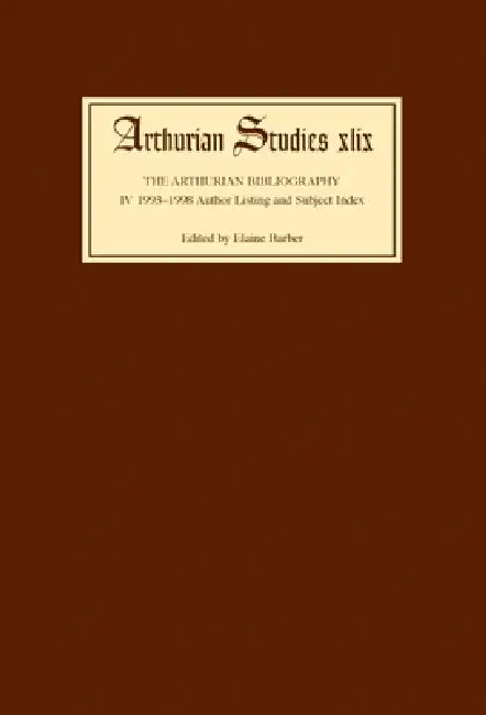 Arthurian Bibliography IV (English, Elaine Barber)