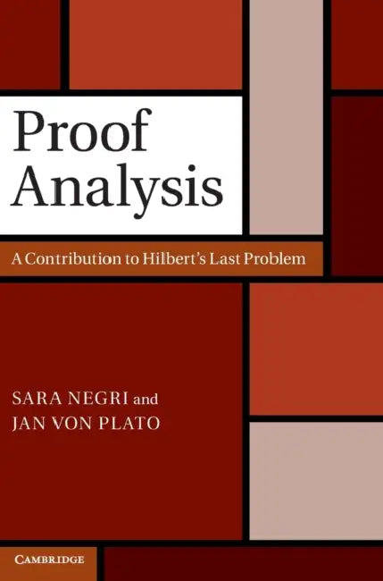 Buy Proof Analysis (English, Sara Negri | Jan Von Plato) — BookShops.in