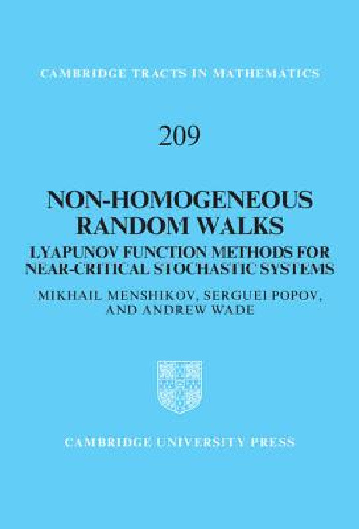Buy Non-Homogeneous Random Walks (English, Mikhail Menshikov | Serguei Popov | Andrew Wade) — BookShops.in